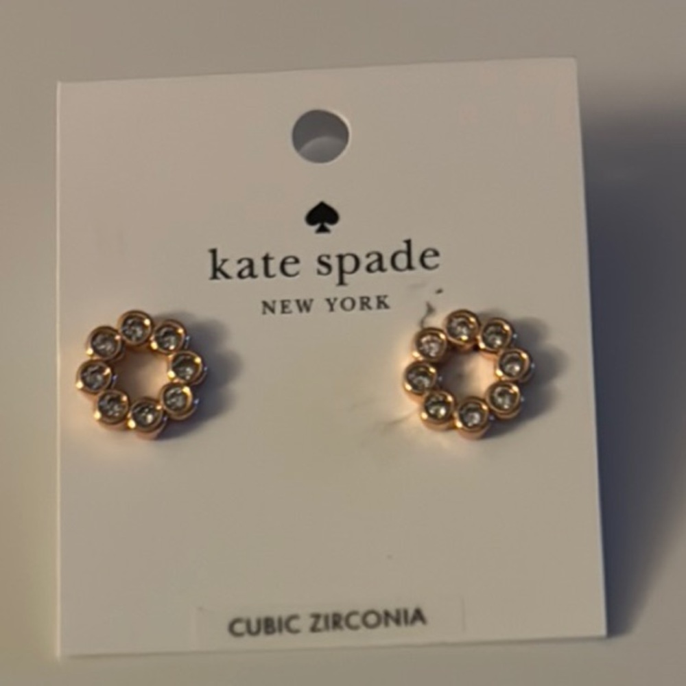 Kate Spade Full Circle Earrings in Rose Gold